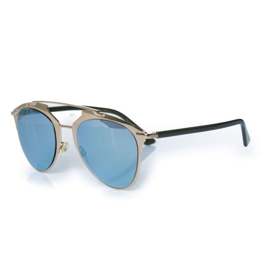 Dior, reflected aviator sunglasses in gold